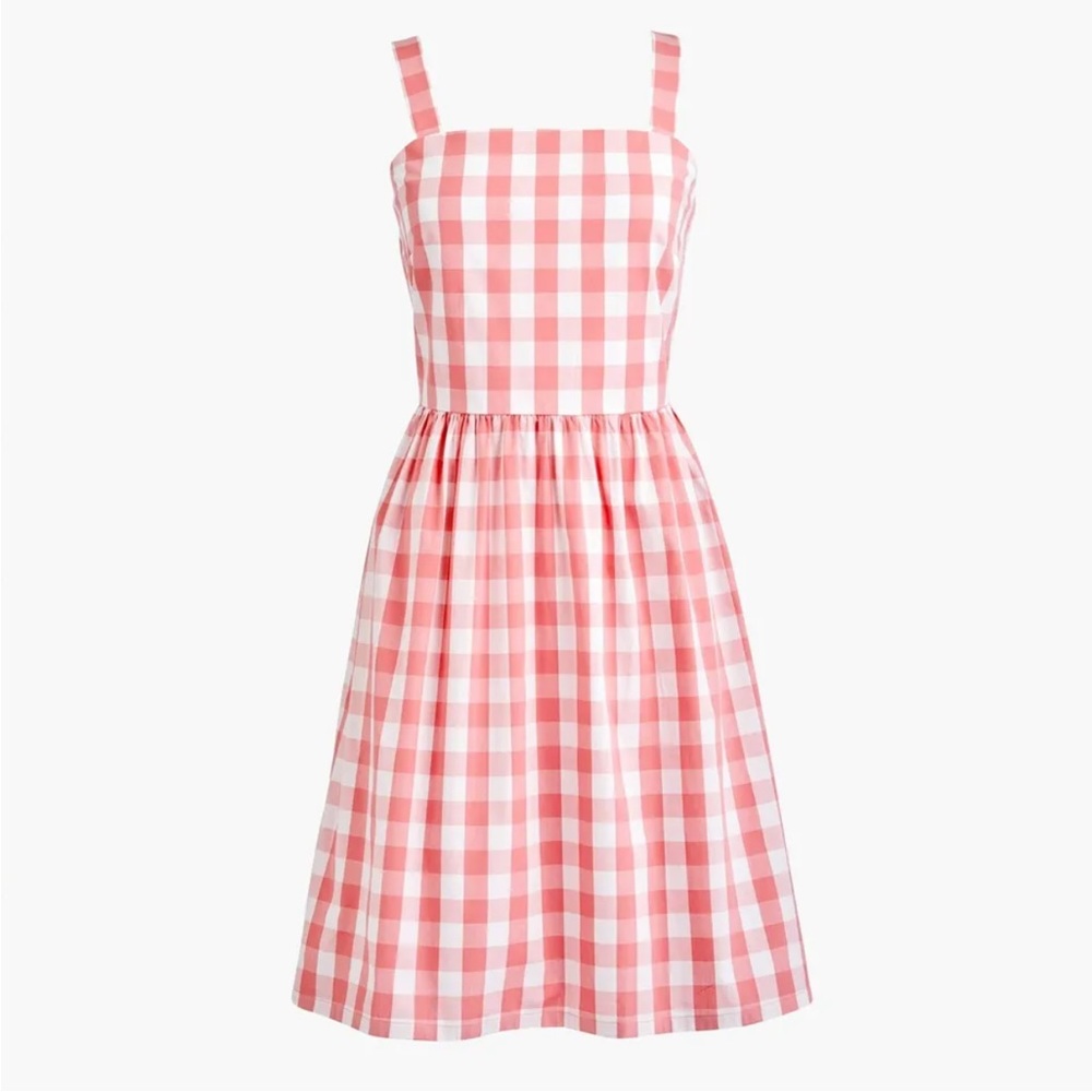 J by J.Crew Pink Gingham Apron Dress